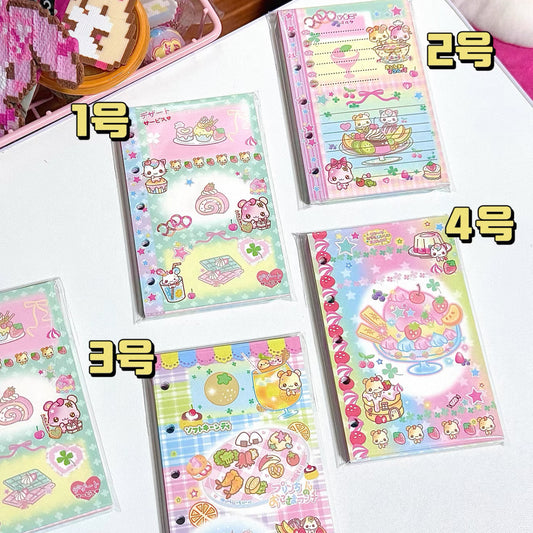 M5 punched paper(4 designs, 10 sheets each, total 40sheets)-A Set