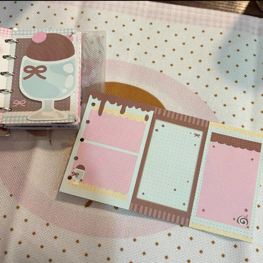 M5 Mint Chocolate punched 3-folded paper(10 pcs)