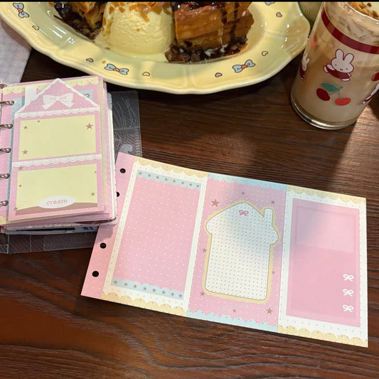 M5 Little House punched 3-folded paper(10 pcs)